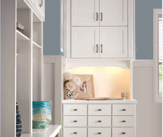 White Entryway Storage Cabinets
